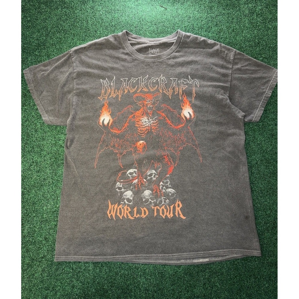 Black Craft World Tour Graphic T-Shirt Mens Size L Black